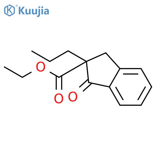 1H-INDENE-2-CARBOXYLIC ACID, 2,3-DIHYDRO-1-OXO-2-PROPYL-, ETHYL ESTER structure