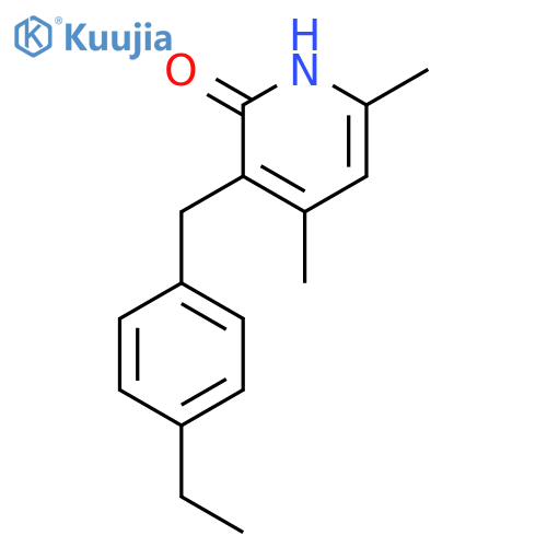 2(1H)-Pyridinone, 3-[(4-ethylphenyl)methyl]-4,6-dimethyl- structure