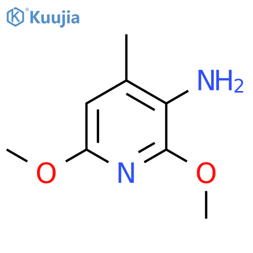 3-PYRIDINAMINE, 2,6-DIMETHOXY-4-METHYL- structure