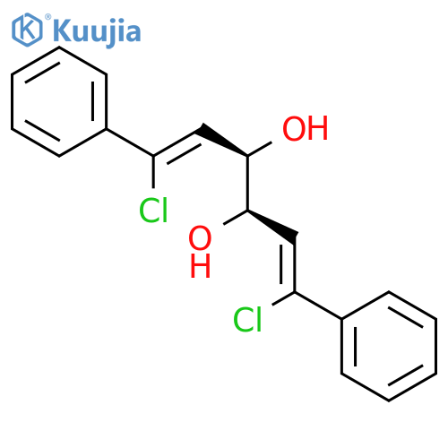 1,5-Hexadiene-3,4-diol, 1,6-dichloro-1,6-diphenyl-, (1Z,3R,4R,5Z)-rel- structure