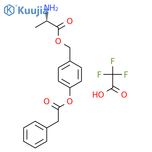 L-Alanine, [4-[(phenylacetyl)oxy]phenyl]methyl ester, trifluoroacetate structure
