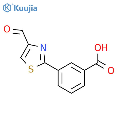 BENZOIC ACID, 3-(4-FORMYL-2-THIAZOLYL)- structure