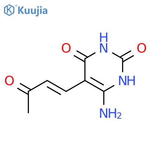 2,4(1H,3H)-Pyrimidinedione, 6-amino-5-(3-oxo-1-butenyl)- structure