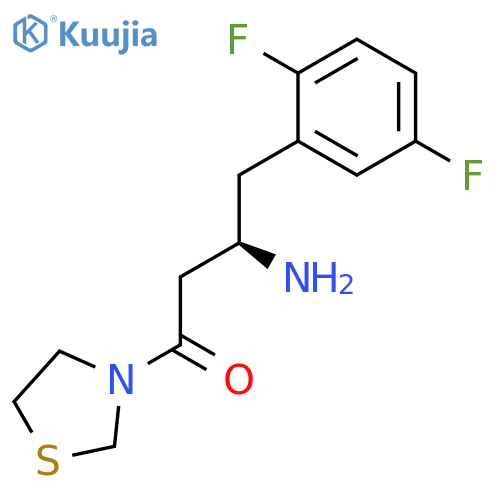 THIAZOLIDINE, 3-[(3R)-3-AMINO-4-(2,5-DIFLUOROPHENYL)-1-OXOBUTYL]- structure