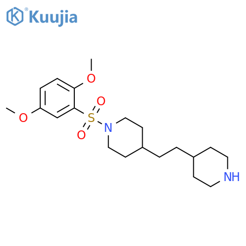 Piperidine, 1-[(2,5-dimethoxyphenyl)sulfonyl]-4-[2-(4-piperidinyl)ethyl]- structure