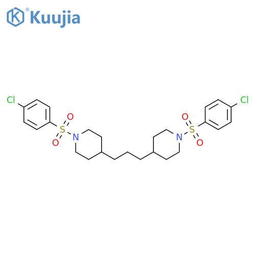 Piperidine, 4,4'-(1,3-propanediyl)bis[1-[(4-chlorophenyl)sulfonyl]- structure
