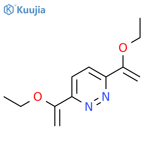 Pyridazine, 3,6-bis(1-ethoxyethenyl)- structure