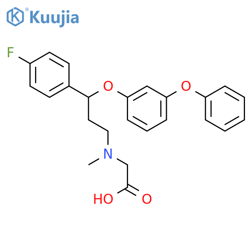 Glycine, N-[3-(4-fluorophenyl)-3-(3-phenoxyphenoxy)propyl]-N-methyl- structure