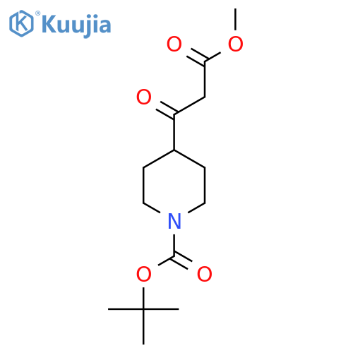 Tert-butyl 4-(3-methoxy-3-oxopropanoyl)piperidine-1-carboxylate structure