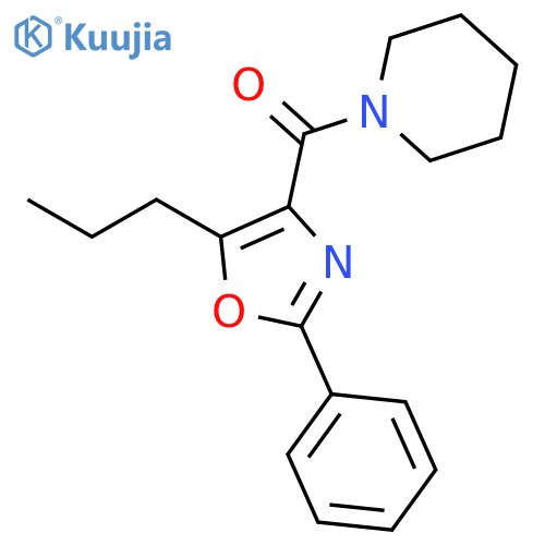 Piperidine, 1-[(2-phenyl-5-propyl-4-oxazolyl)carbonyl]- structure