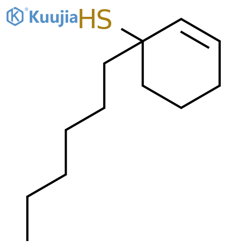 2-CYCLOHEXENE-1-THIOL, 1-HEXYL- structure