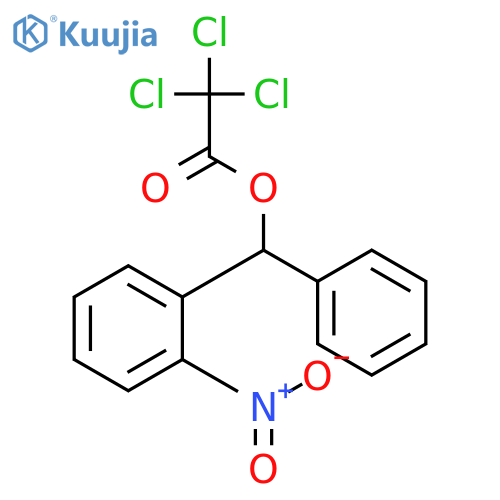 Acetic acid, trichloro-, (2-nitrophenyl)phenylmethyl ester structure