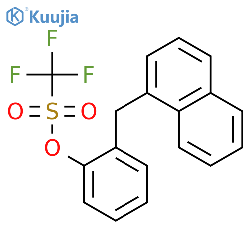 METHANESULFONIC ACID, TRIFLUORO-, 2-(1-NAPHTHALENYLMETHYL)PHENYL ESTER structure