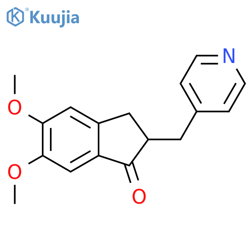 5,6-Dimethoxy-2-(4-pyridylmethyl)-1-indanone structure