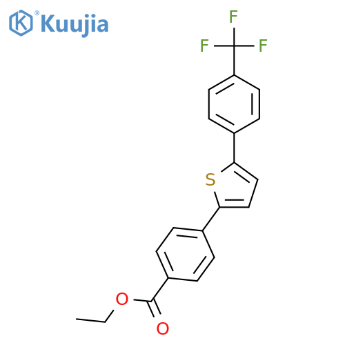 Benzoic acid, 4-[5-[4-(trifluoromethyl)phenyl]-2-thienyl]-, ethyl ester structure