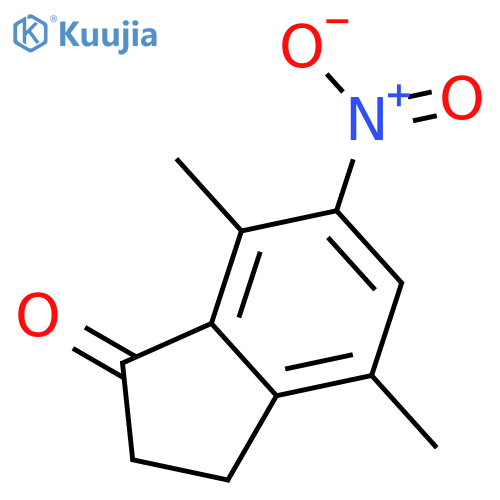 1H-Inden-1-one, 2,3-dihydro-4,7-dimethyl-6-nitro- structure