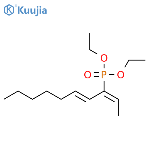 PHOSPHONIC ACID, [(1E,2E)-1-ETHYLIDENE-2-OCTENYL]-, DIETHYL ESTER structure