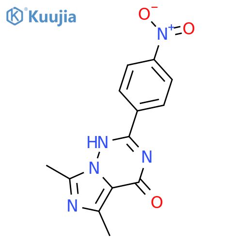 Imidazo[5,1-f][1,2,4]triazin-4(1H)-one, 5,7-dimethyl-2-(4-nitrophenyl)- structure