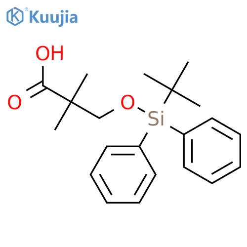 3-((Tert-butyl(diphenyl)silyl)oxy)-2,2-dimethylpropanoic acid structure