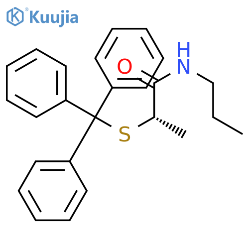 PROPANAMIDE, N-PROPYL-2-[(TRIPHENYLMETHYL)THIO]-, (2S)- structure