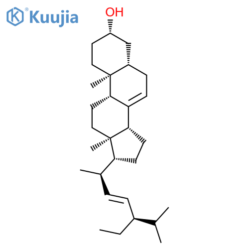 (3-beta,5-alpha,22E,24R)-stigmasta-7,22-dien-3-ol structure