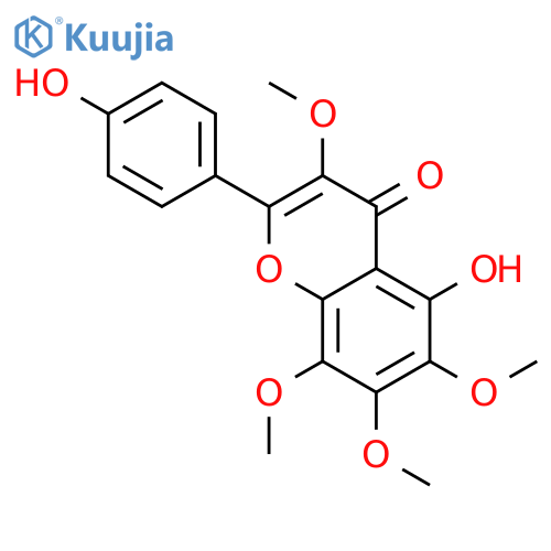4',5-dihydroxy-3,6,7,8-tetramethoxy-flavone structure