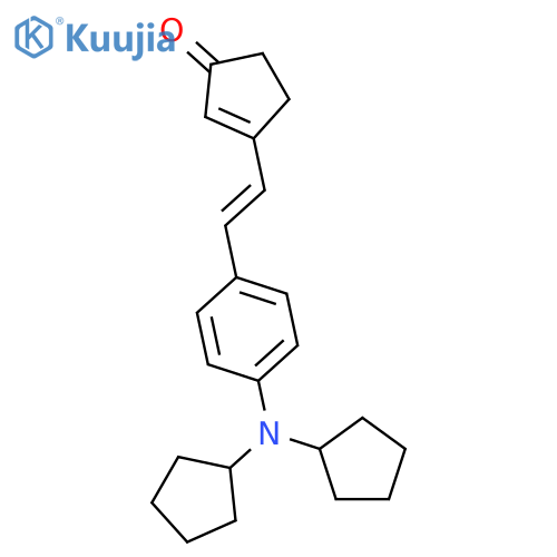 2-Cyclopenten-1-one, 3-[2-[4-(dicyclopentylamino)phenyl]ethenyl]- structure