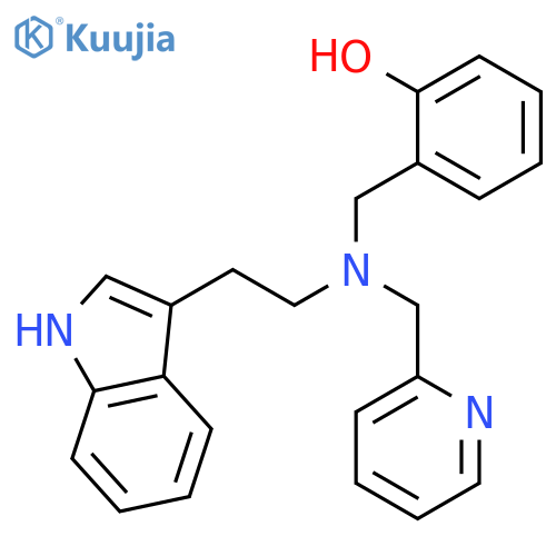 PHENOL, 2-[[[2-(1H-INDOL-3-YL)ETHYL](2-PYRIDINYLMETHYL)AMINO]METHYL]- structure