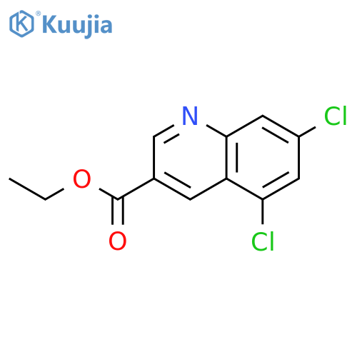 3-Quinolinecarboxylic acid, 5,7-dichloro-, ethyl ester structure