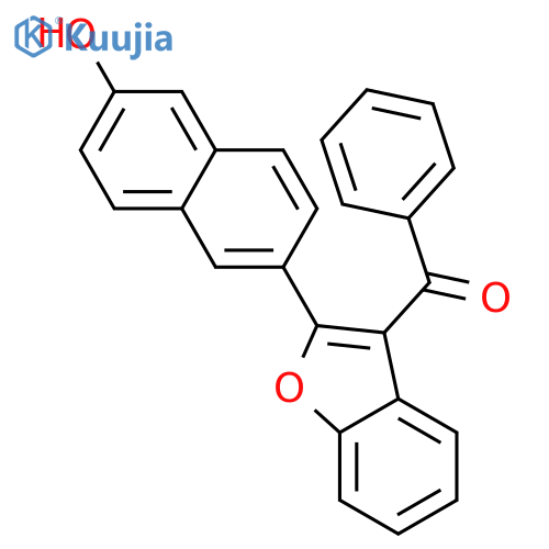Methanone, [2-(6-hydroxy-2-naphthalenyl)-3-benzofuranyl]phenyl- structure