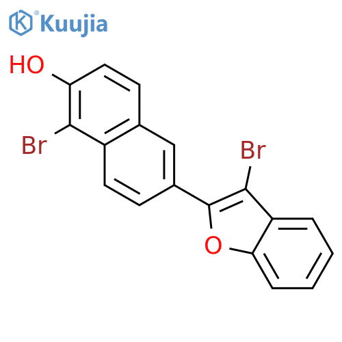 2-Naphthalenol, 1-bromo-6-(3-bromo-2-benzofuranyl)- structure