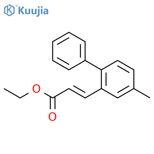 2-PROPENOIC ACID, 3-(4-METHYL[1,1'-BIPHENYL]-2-YL)-, ETHYL ESTER, (2E)- structure