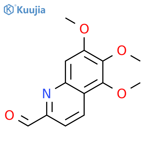 5,6,7-trimethoxyquinoline-2-carboaldehyde structure