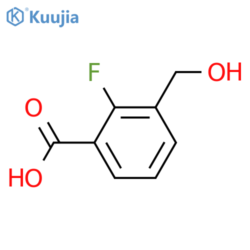 2-Fluoro-3-(hydroxymethyl)benzoic acid structure