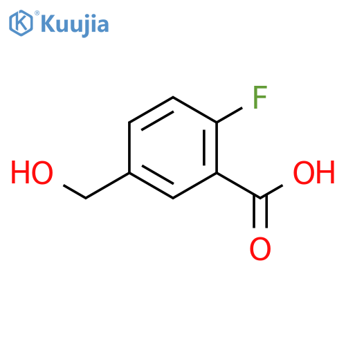 2-Fluoro-5-(hydroxymethyl)benzoic acid structure