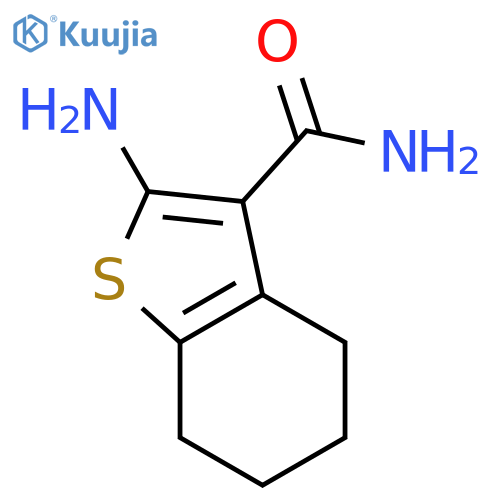 2-amino-4,5,6,7-tetrahydrobenzothiophene-3-carboxamide structure