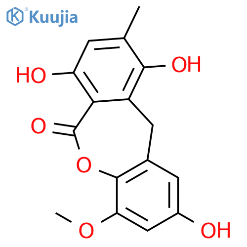 Dibenz[b,e]oxepin-6(11H)-one, 2,7,10-trihydroxy-4-methoxy-9-methyl- structure
