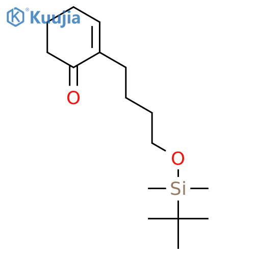 2-CYCLOHEXEN-1-ONE, 2-[4-[[(1,1-DIMETHYLETHYL)DIMETHYLSILYL]OXY]BUTYL]- structure