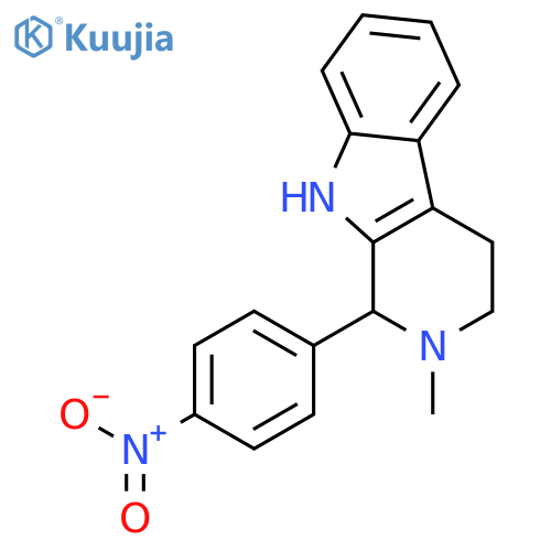 1H-Pyrido[3,4-b]indole, 2,3,4,9-tetrahydro-2-methyl-1-(4-nitrophenyl)- structure