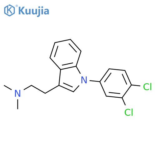 1H-Indole-3-ethanamine, 1-(3,4-dichlorophenyl)-N,N-dimethyl- structure