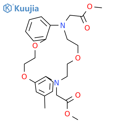 5H,11H-DIBENZO[E,N][1,4,10,7,13]TRIOXADIAZACYCLOPENTADECINE-5,11-DIACETIC ACID, 6,7,9,10,17,18-HEXAHYDRO-2-METHYL-, DIMETHYL ESTER structure