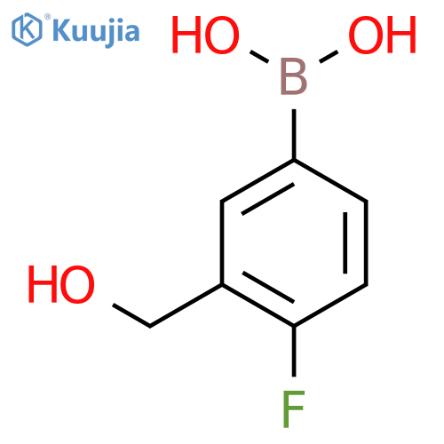 (4-fluoro-3-(hydroxymethyl)phenyl)boronic acid structure