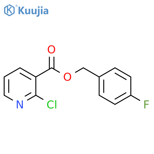 (4-fluorophenyl)methyl 2-chloropyridine-3-carboxylate structure