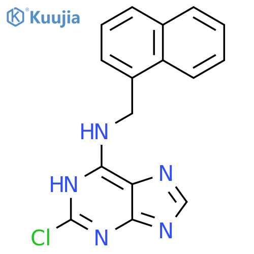 2-Chloro-N-(naphthalen-1-ylmethyl)-1H-purin-6-amine structure