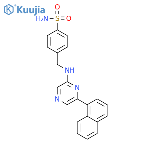 BENZENESULFONAMIDE, 4-[[[6-(1-NAPHTHALENYL)PYRAZINYL]AMINO]METHYL]- structure