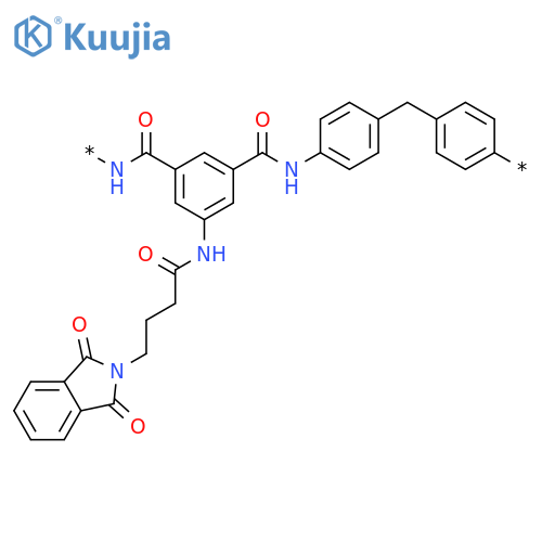 POLY[IMINOCARBONYL[5-[[4-(1,3-DIHYDRO-1,3-DIOXO-2H-ISOINDOL-2-YL)-1-OXOBUTYL]AMINO]-1,3-PHENYLENE]CARBONYLIMINO-1,4-PHENYLENEMETHYLENE-1,4-PHENYLENE] structure