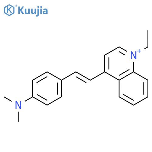 Quinolinium, 4-[2-[4-(dimethylamino)phenyl]ethenyl]-1-ethyl- structure