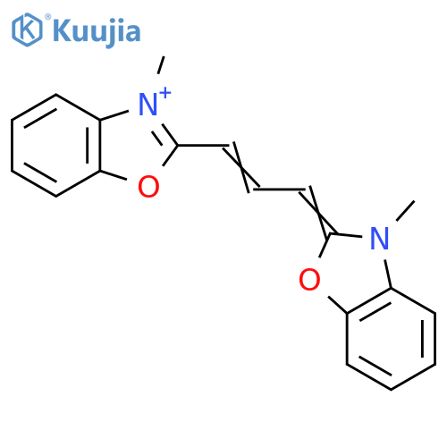 3-Methyl-2-[3-[3-methylbenzoxazol-2(3H)-ylidene]-1-propenyl]benzoxazol-3-ium structure