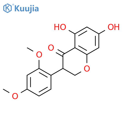 4H-1-Benzopyran-4-one,3-(2,4-dimethoxyphenyl)-2,3-dihydro-5,7-dihydroxy- structure
