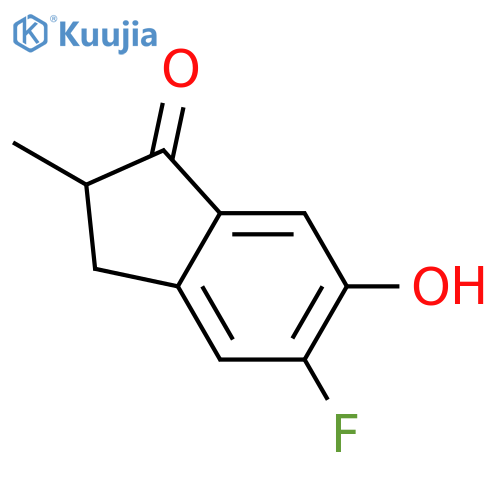 1H-Inden-1-one, 5-fluoro-2,3-dihydro-6-hydroxy-2-methyl- structure
